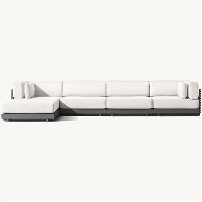 ست کاناپه فضای باز خاکستری